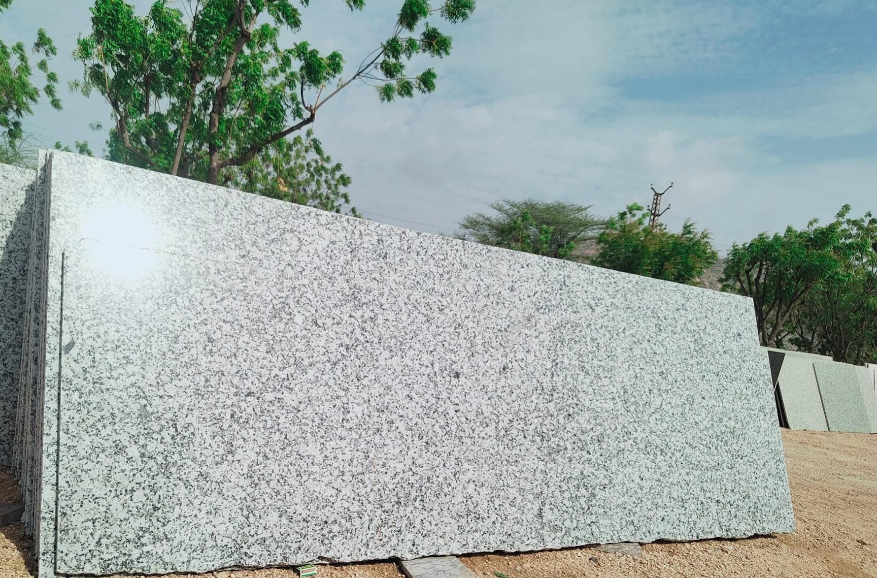 P White Granite Slab